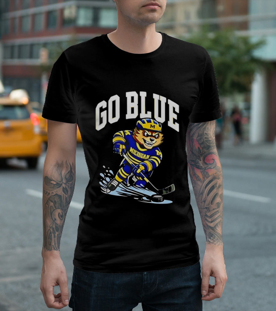 Michigan Wolverines 2026 NCAA Hockey Go Blue Wolverine T-Shirt