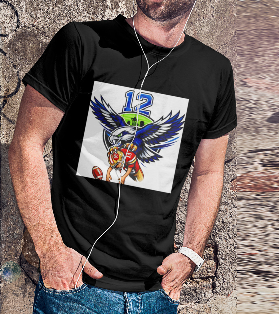 Seattle Seahawks 12th Man Meme Brock Purdy San Francisco 49ers Football Rivalry T-Shirt