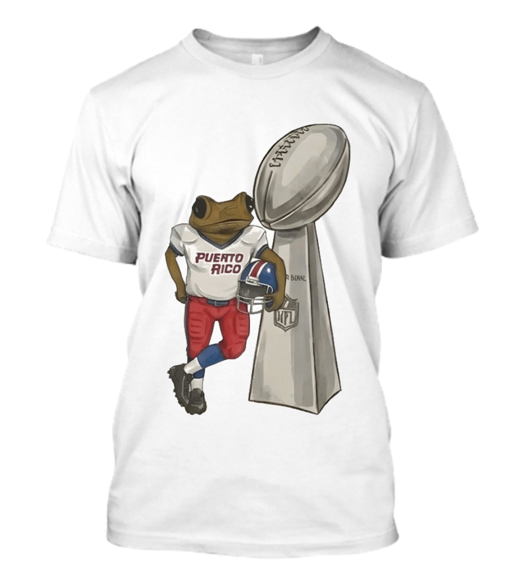 Bad Bunny Benito Bowl Puerto Rico Coqui Frog NFL Super Bowl Halftime Football T-Shirt