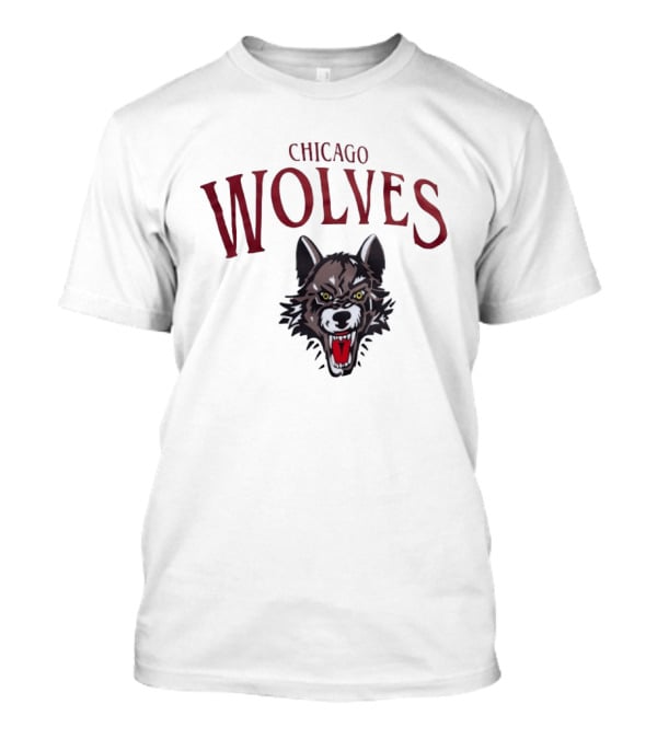 Chicago Wolves Fierce Team Emblem Hockey Merchandise T-Shirt