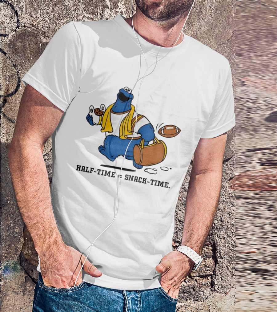 Cookie Monster Halftime Snack Time Football Fun T-Shirt