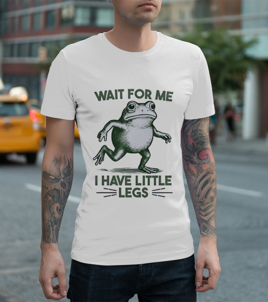 Vintage Frog Wait For Me I Have Little Legs T-Shirt