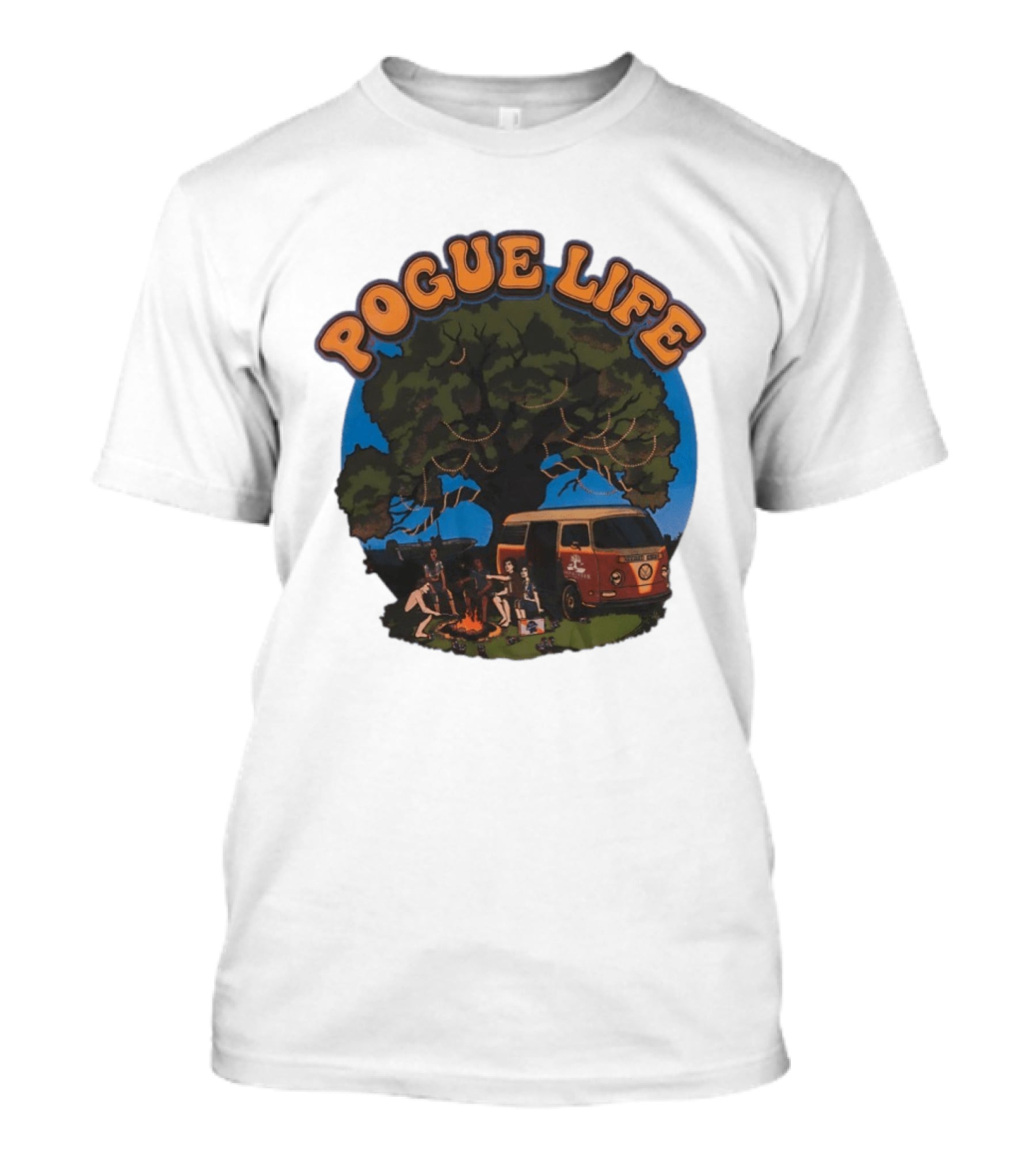 Pogue Life Camping Van Adventure Under Tree With Friends T-Shirt