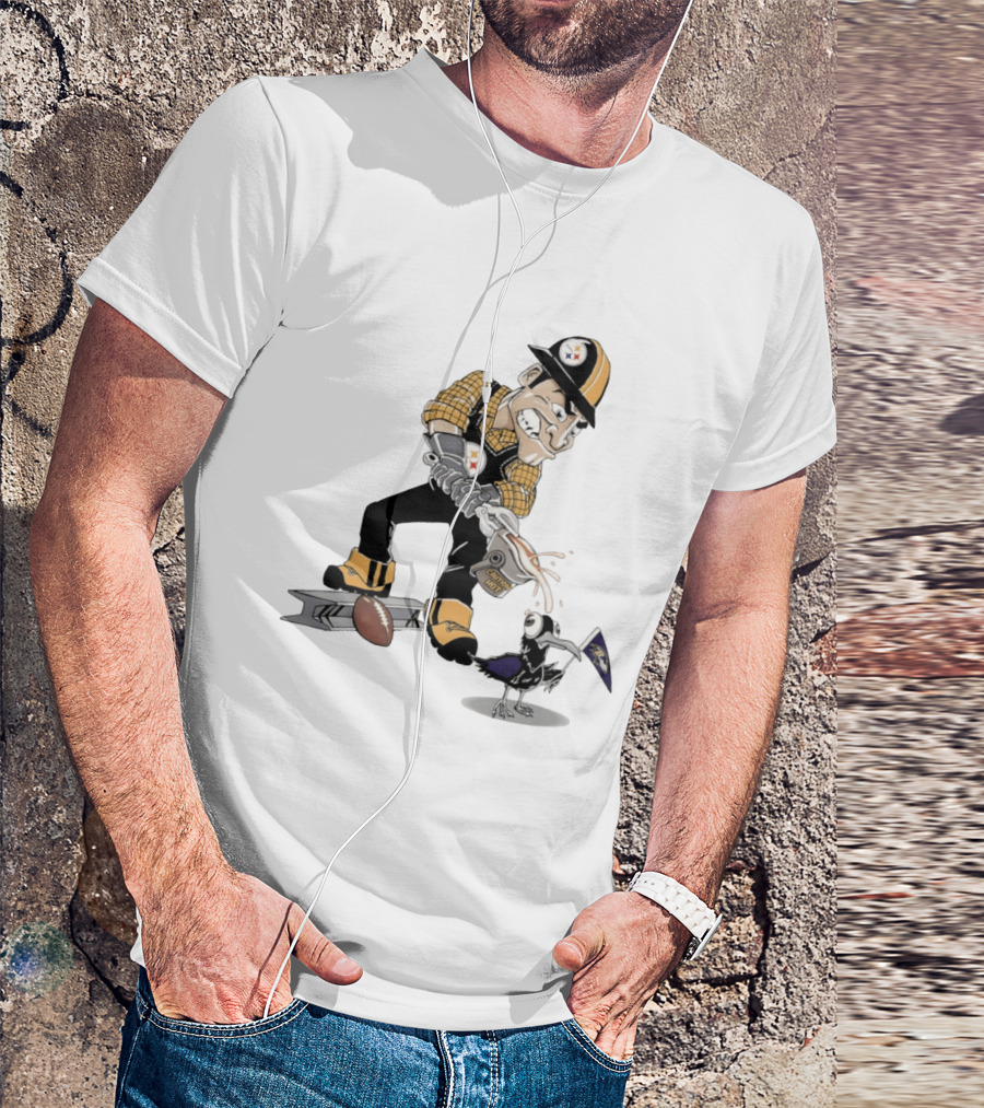Steely McBeam Caution Hot Vs Baltimore Ravens Meme T-Shirt