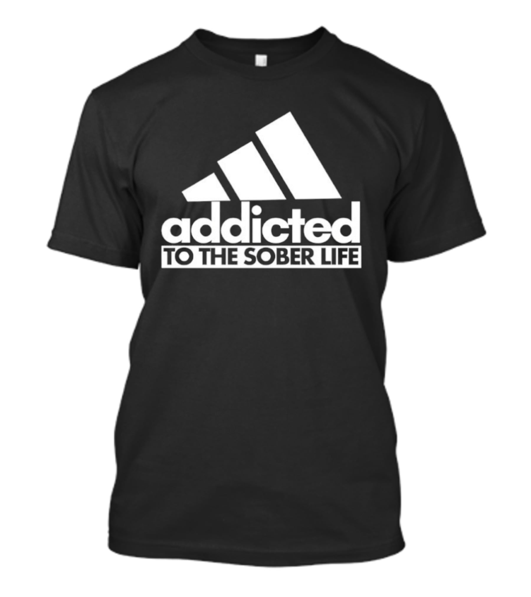 Addicted To The Sober Life Parody Adidas T-Shirt
