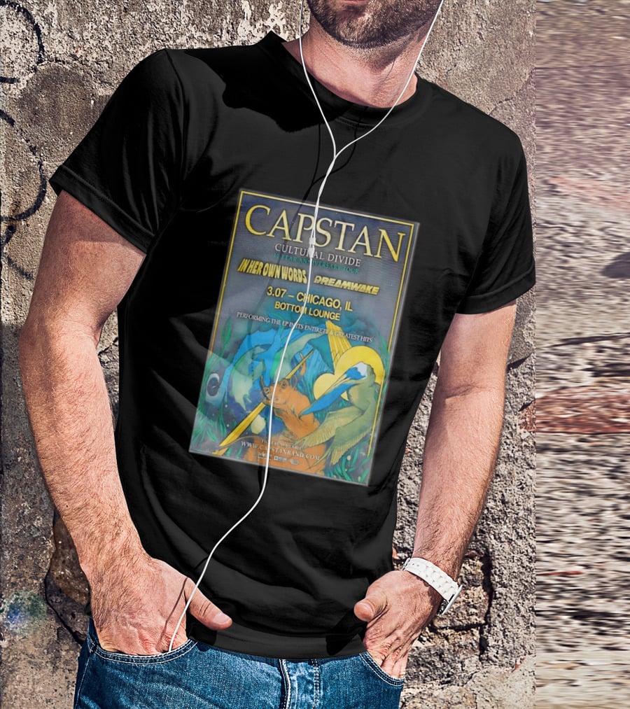 CAPSTAN Cultural Divide Tour Chicago Bottom Lounge March 7 2026 In Her Own Words Dreamwake Concert T-Shirt