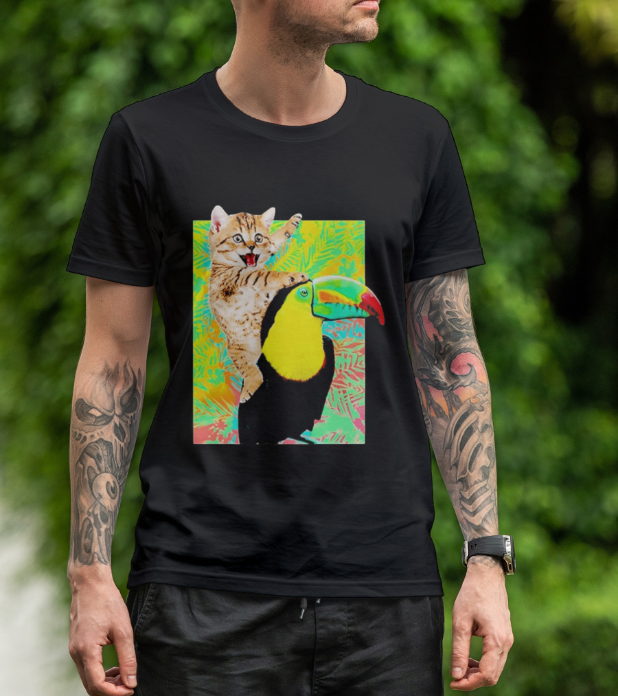 Liv And Maddie Joey Rooney Cat Toucan Ride Vibrant Animal Adventure T-Shirt