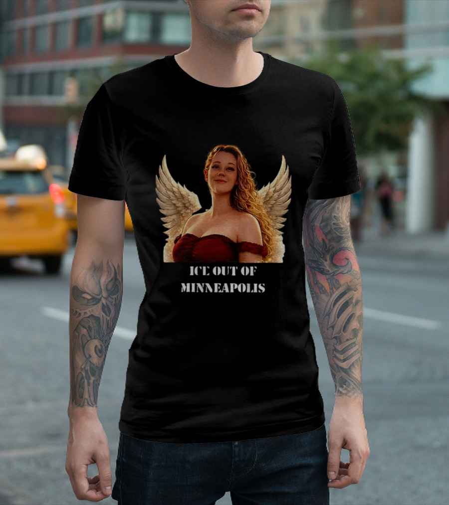 Minnesota Mayor Ice Out Of Minneapolis Justice For The Renee Nicole Angel Wings T-Shirt
