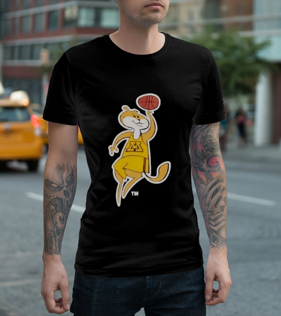 Minnesota Gophers Basketball Mascot Slam Dunk T-Shirt