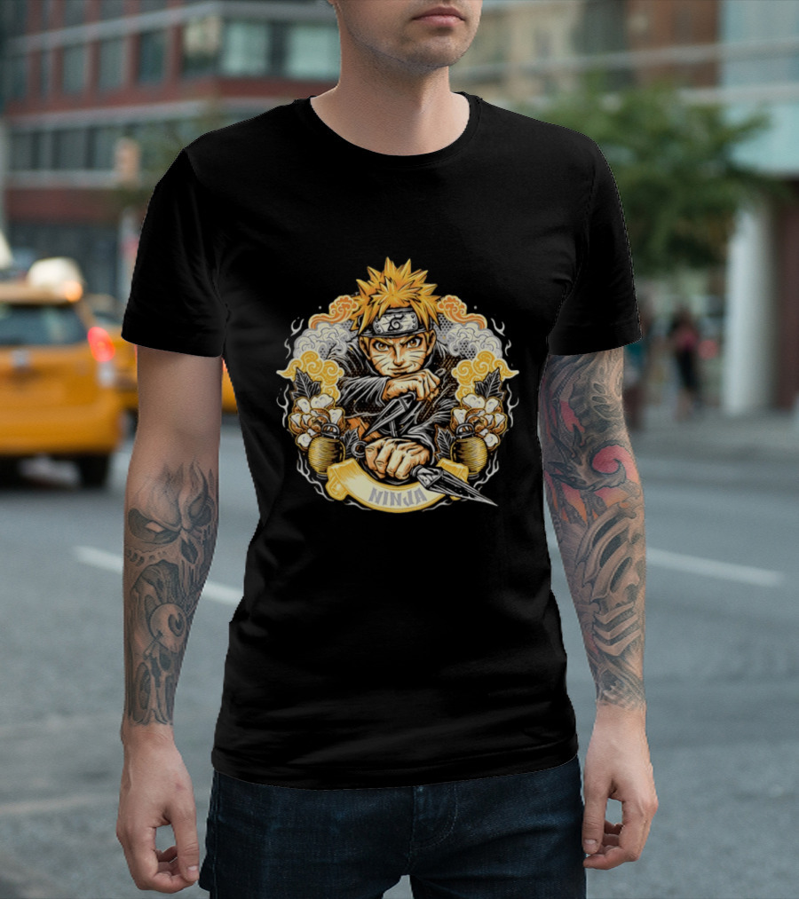 Ninja Naruto Uzumaki Kunai Warrior T-Shirt