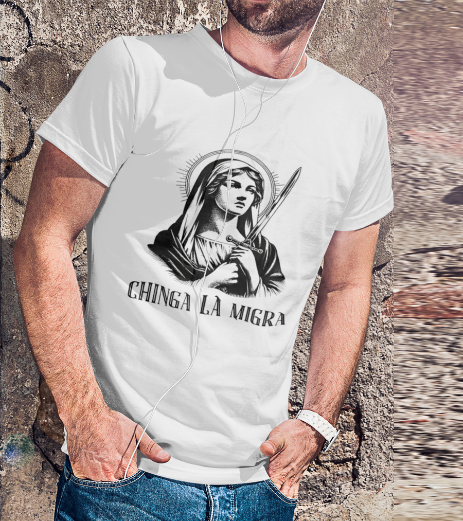 Chinga La Migra Political Abolition Message T-Shirt