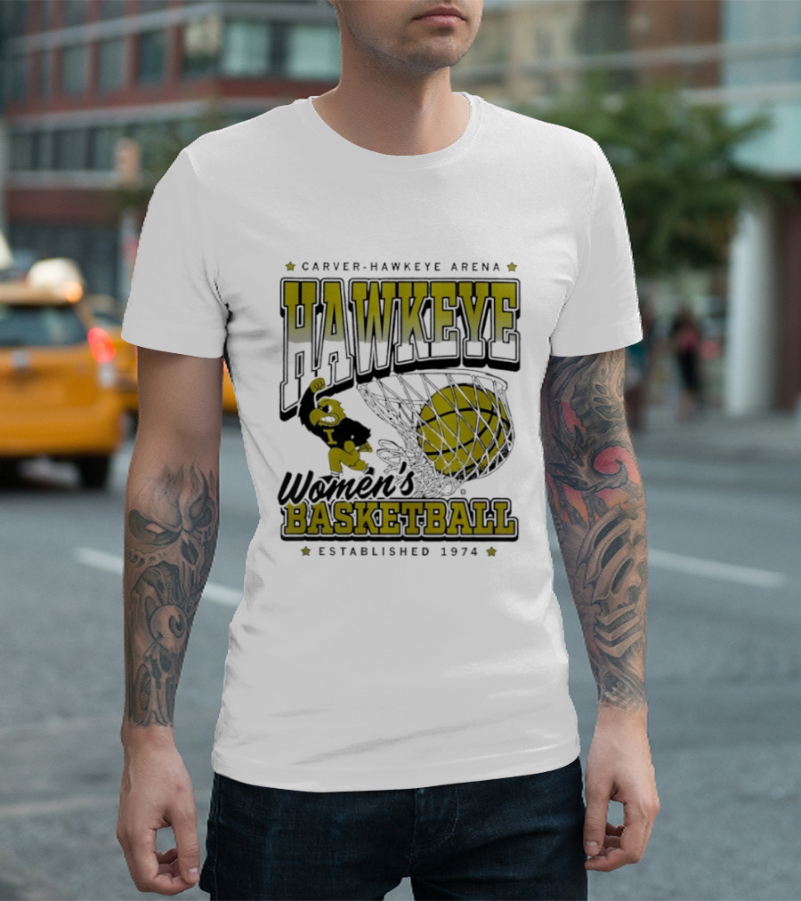 Hawkeye Women’s Basketball Established 1974 Carver Hawkeye Arena T-Shirt