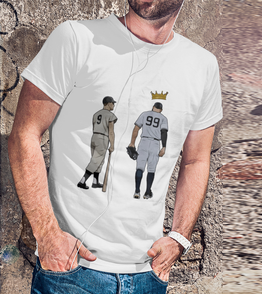 Roger Maris 9 Aaron Judge 99 Crown New York Yankees Fleece T-Shirt