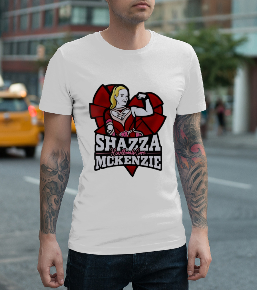 Shazza McKenzie Heartbreak Core Wrestling Superhero T-Shirt
