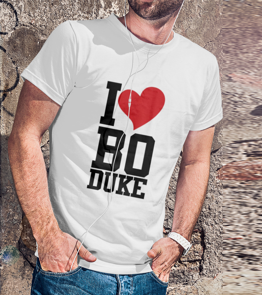 I Love Bo Duke Red Heart Classic Fan T-Shirt