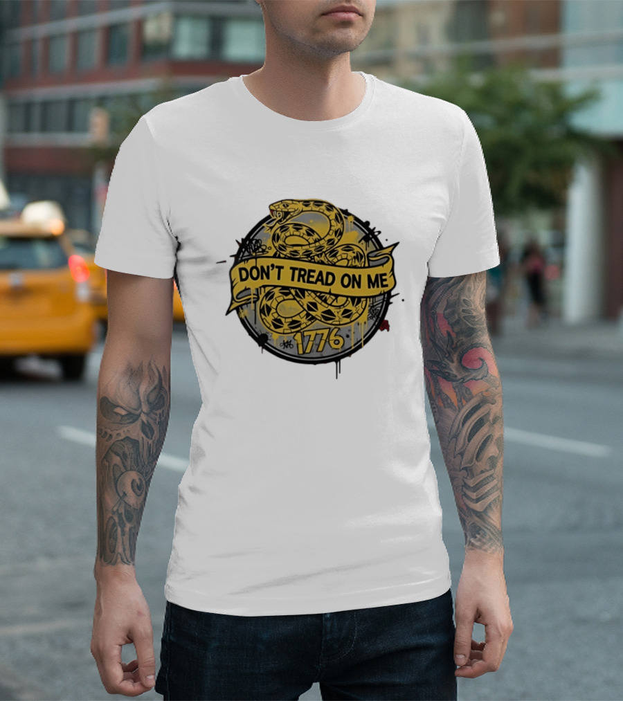 Don't Tread On Me Snake 1776 Yellow T-Shirt