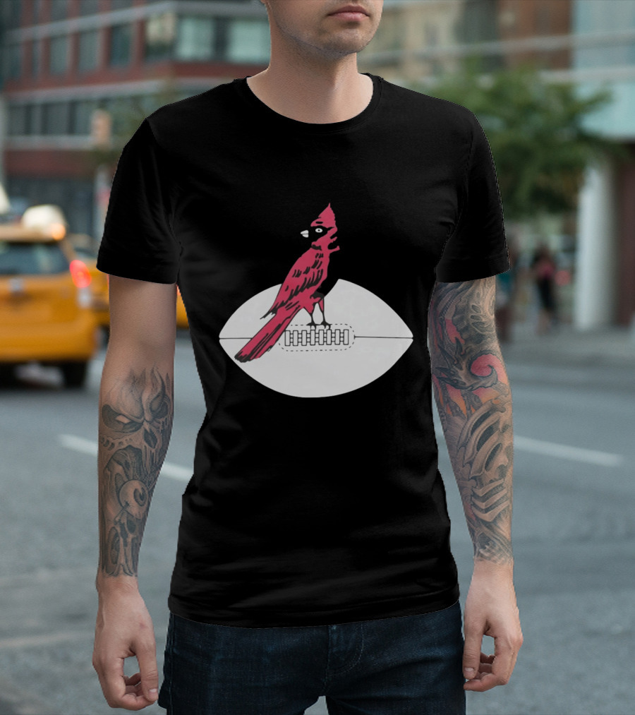 Arizona Cardinals Bird On Football T-Shirt