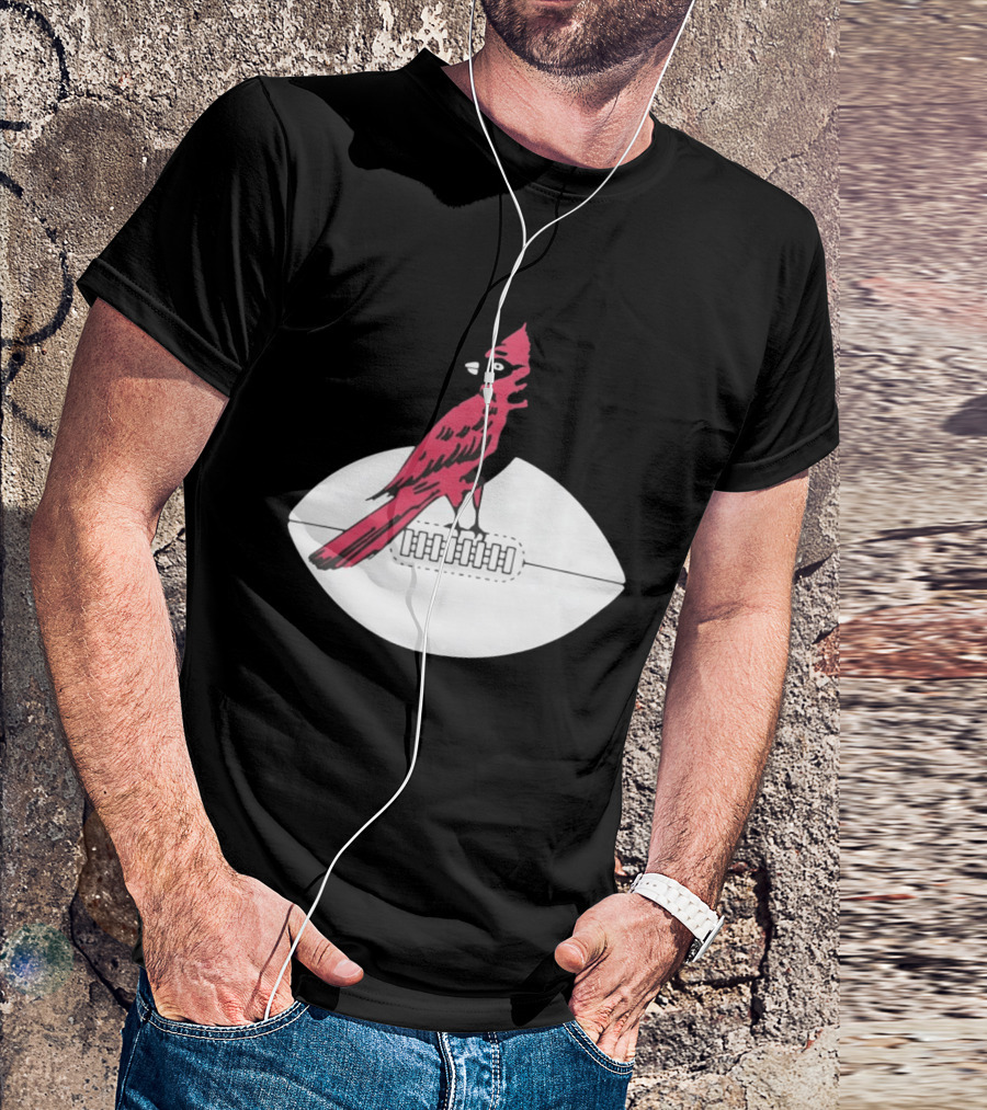 Arizona Cardinals Bird On Football T-Shirt