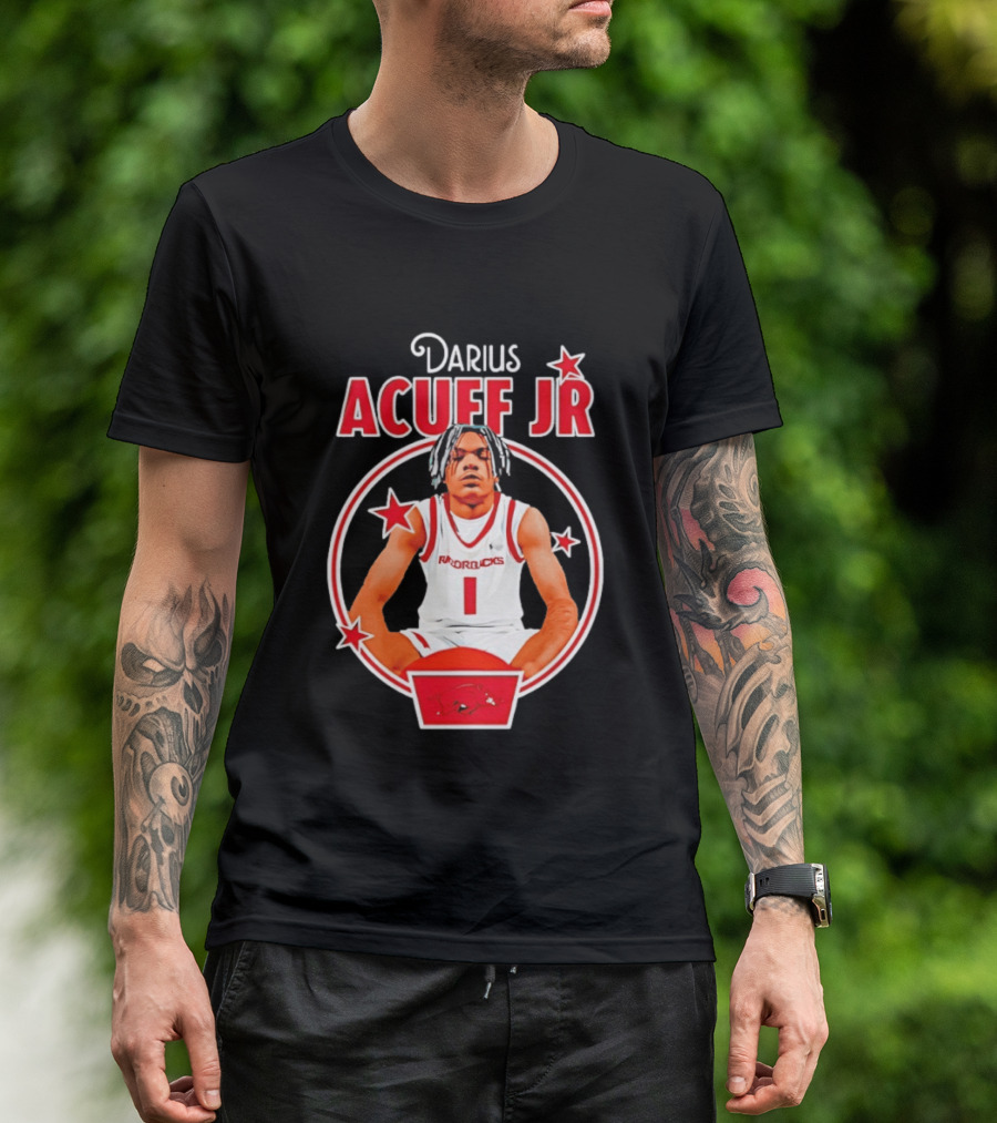 Darius Acuff Jr Arkansas Razorbacks Basketball Player Star Athlete T-Shirt