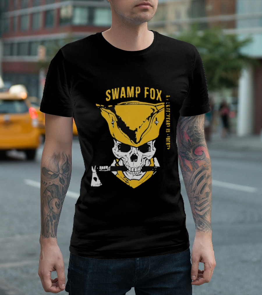 SWAMP FOX Skull My Sweetheart Is Liberty T-Shirt