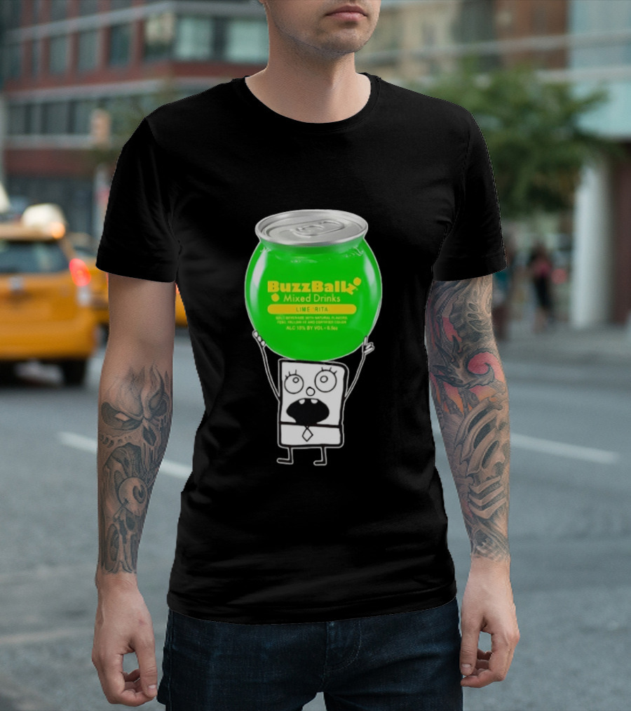 Doodlebob With BuzzBallz Lime Rita Mixed Drinks Can T-Shirt