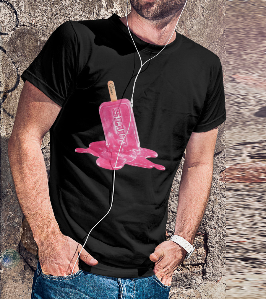 SLUT Pink Melting Ice Cream Stick T-Shirt