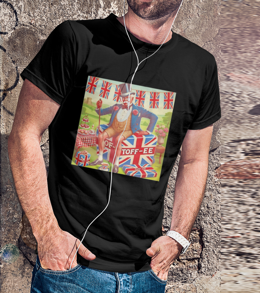 National English Toffee Party Vintage Union Jack Celebration T-Shirt