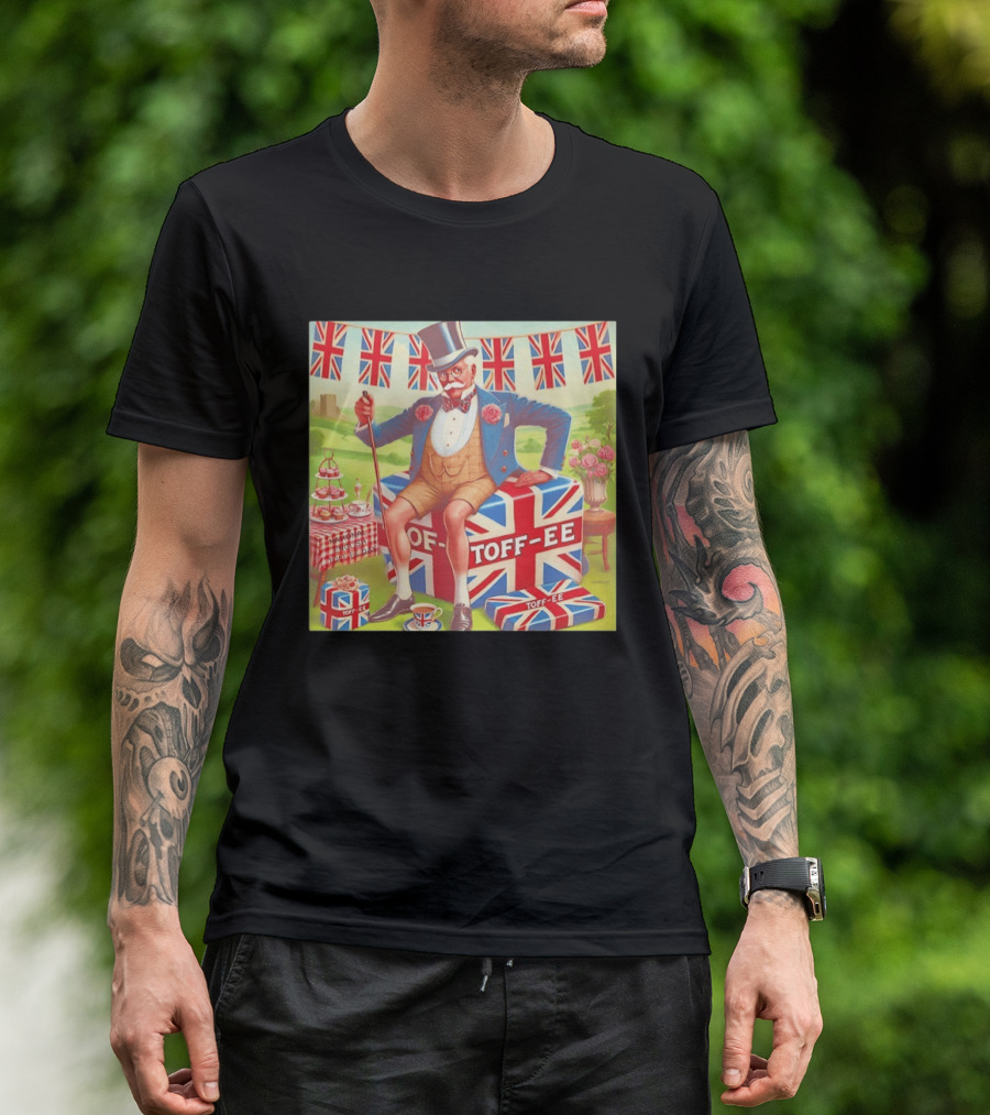 National English Toffee Party Vintage Union Jack Celebration T-Shirt