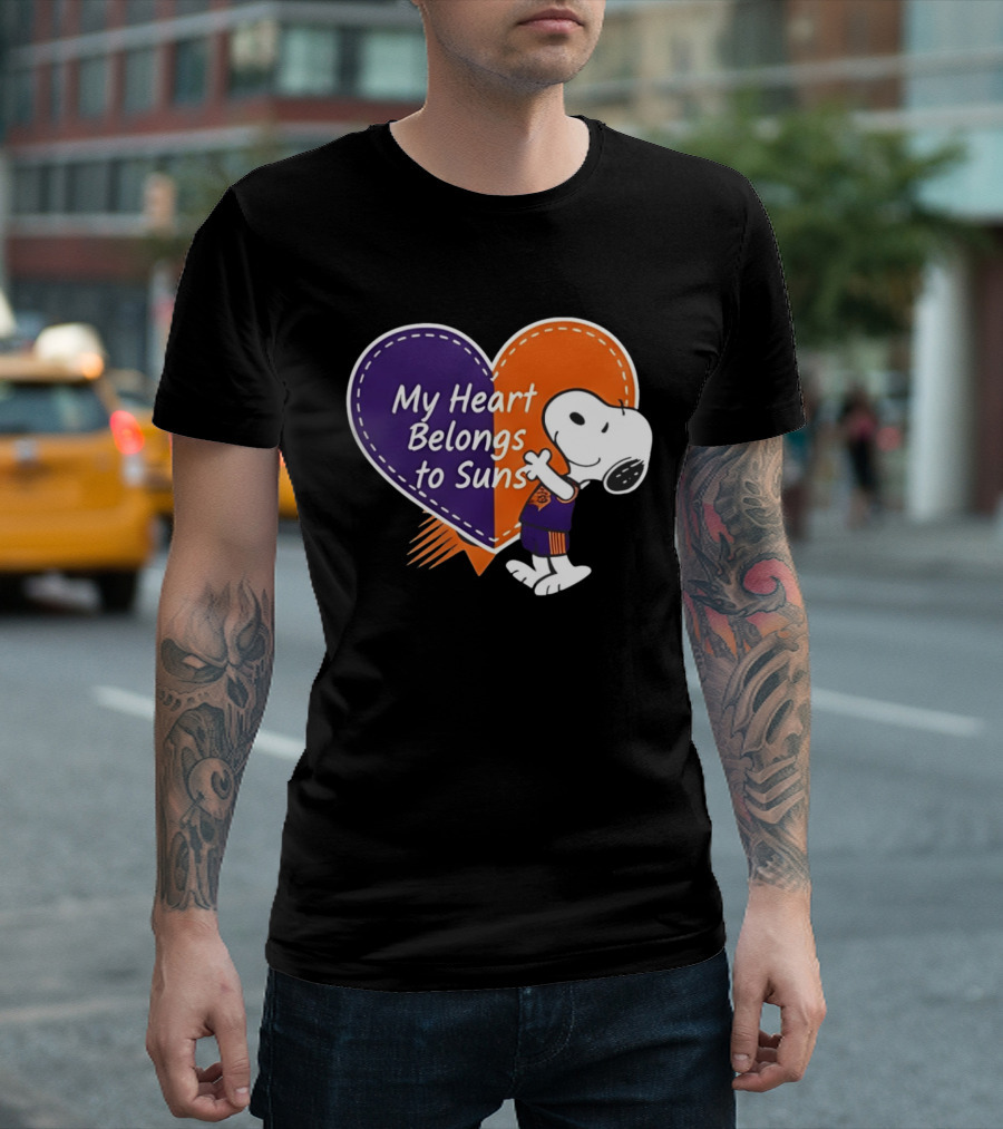 My Heart Belongs To Suns Snoopy Phoenix Suns Valentine 2026 T-Shirt
