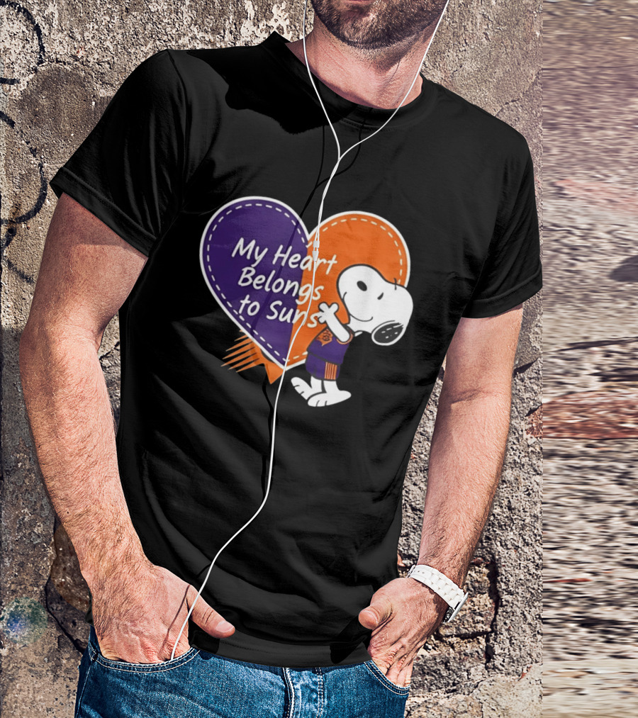 My Heart Belongs To Suns Snoopy Phoenix Suns Valentine 2026 T-Shirt