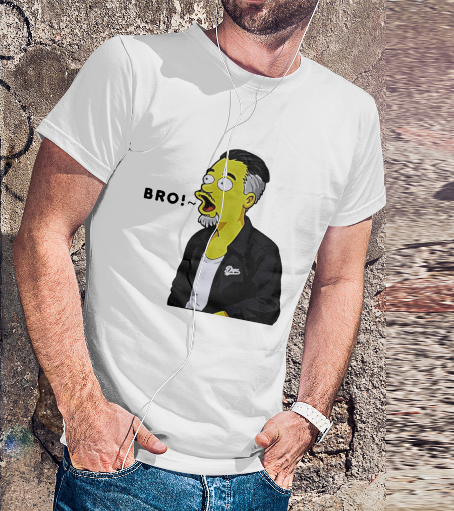 BRO The Simpson Basketball Player Inspired Character With Yellow Humor T-Shirt
