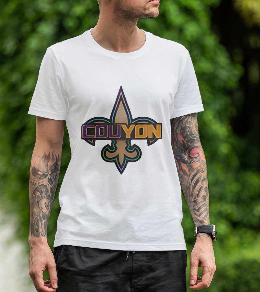 Couyon New Orleans Saints Fleur De Lis Collaboration T-Shirt