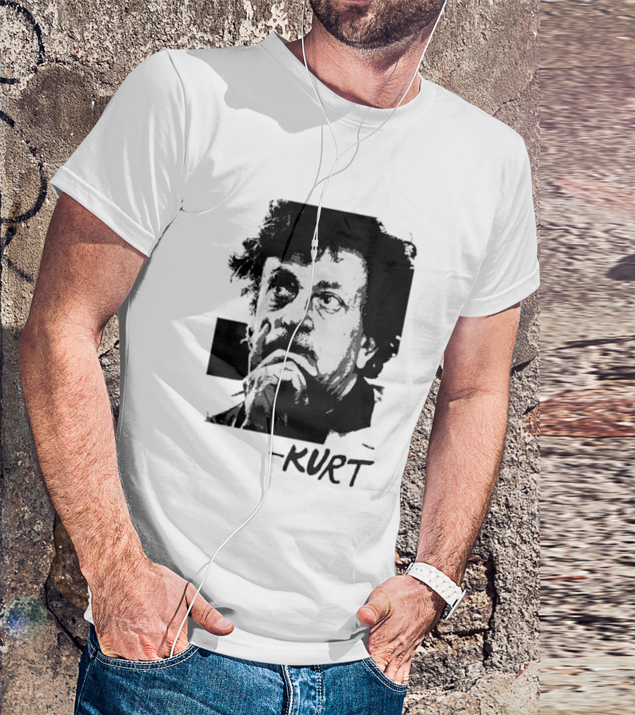 Kurt Vonnegut Vintage Portrait Signature T-Shirt