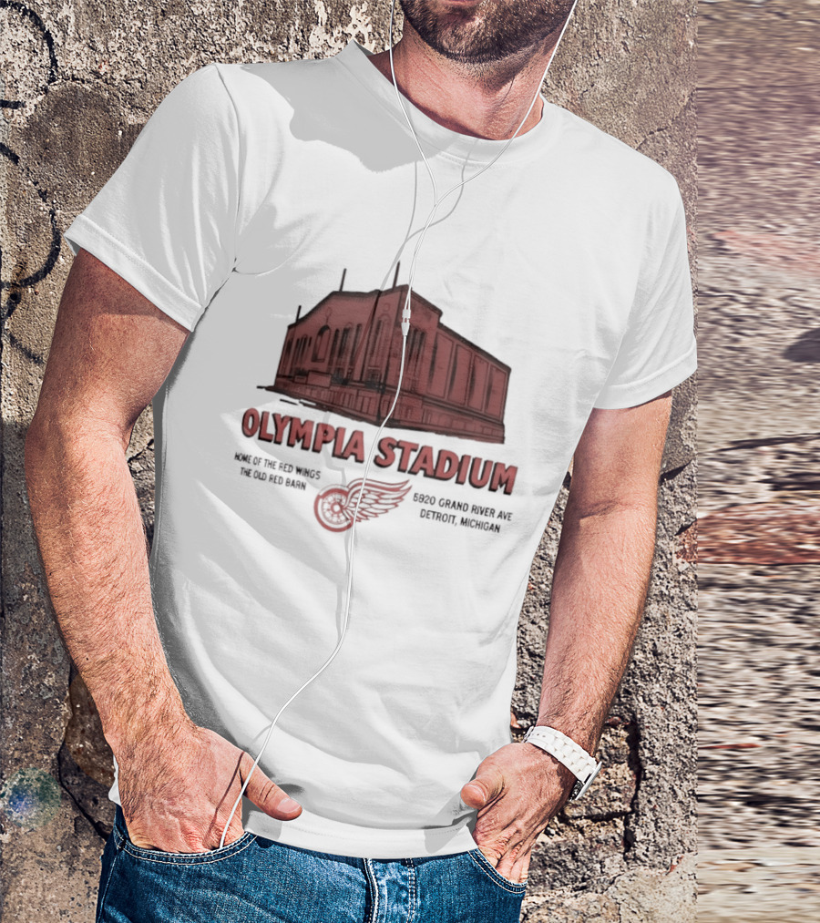 Olympia Stadium Home Of Detroit Red Wings Historic Venue In Detroit Michigan T-Shirt