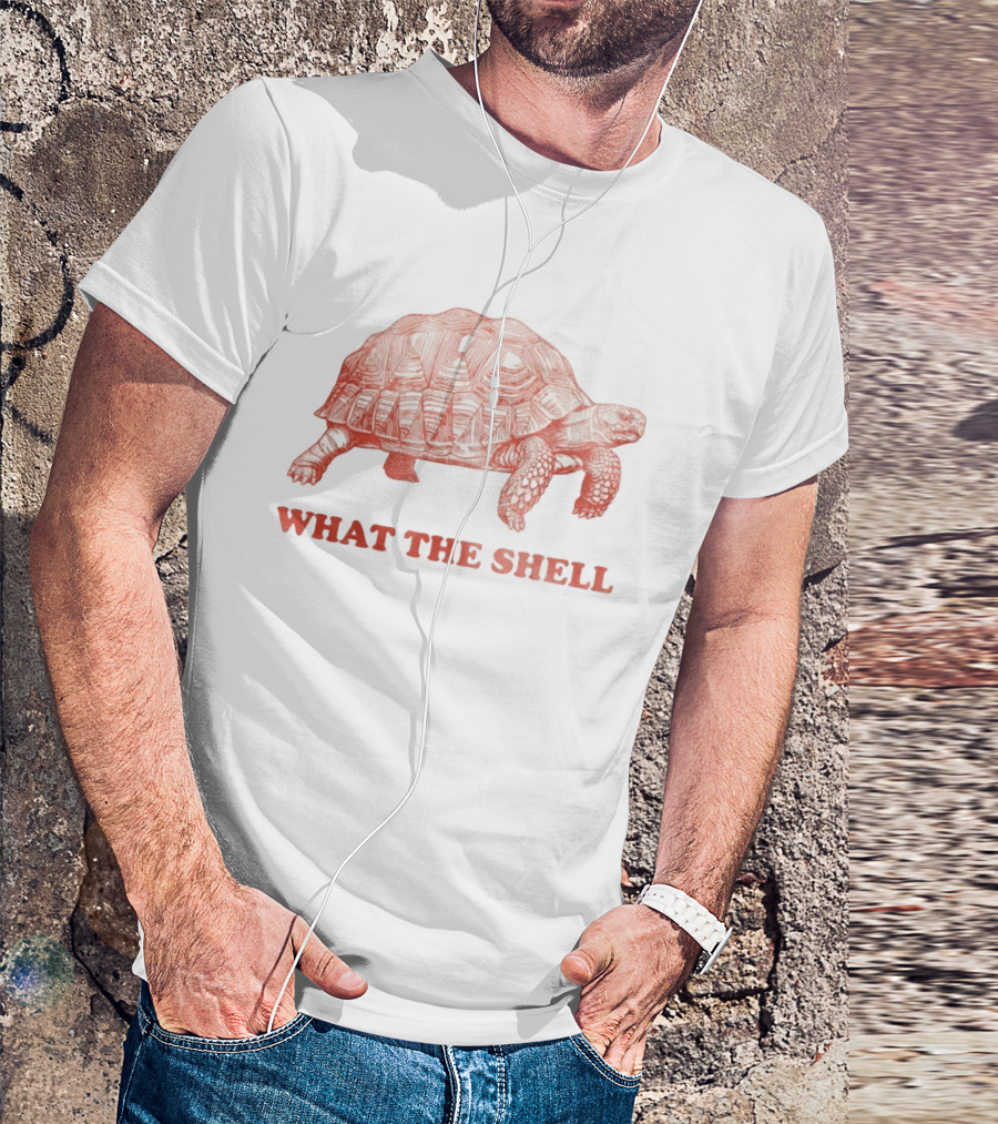 Funny Turtle What The Shell Tortoise Pun Joke T-Shirt
