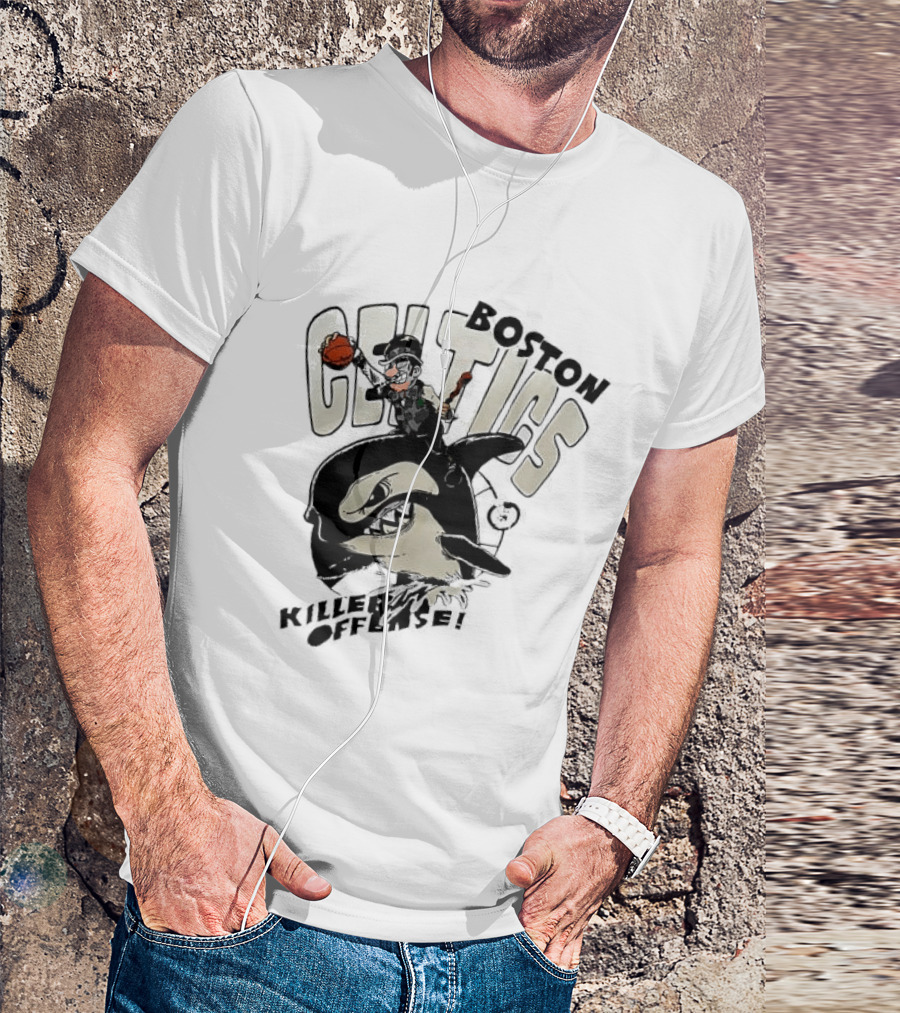 Boston Celtics Killer Offense Basketball Shark T-Shirt