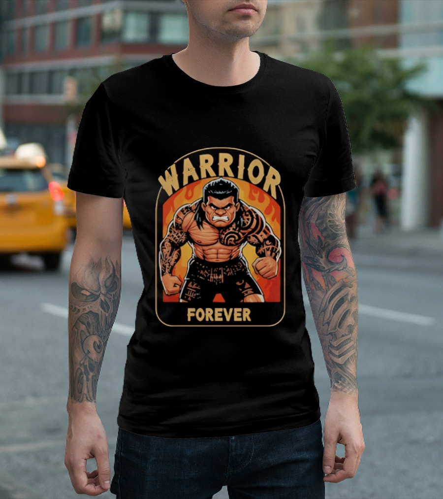 Warrior Forever Jimmy Uso Tattoo Style Cartoon T-Shirt
