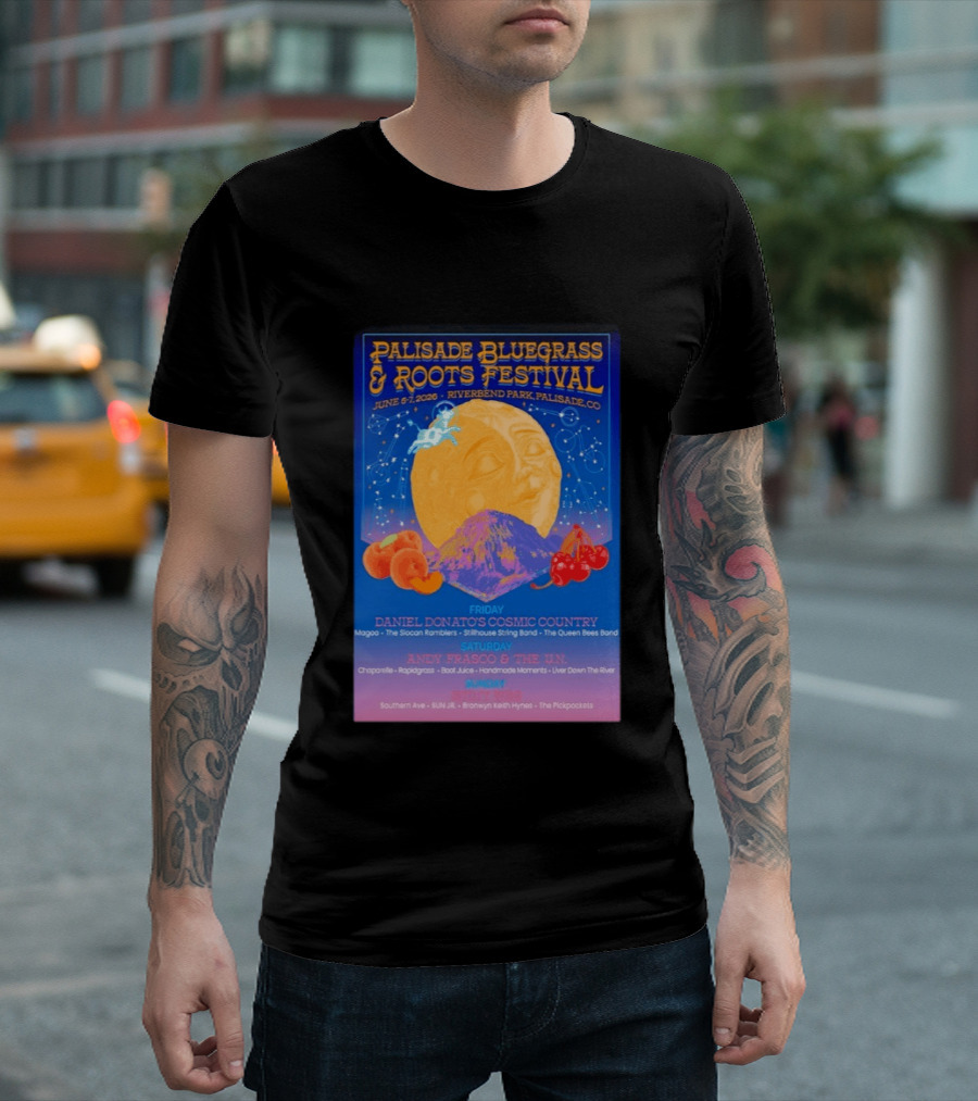 Palisade Bluegrass And Roots Festival 6 5 To 6 7 2026 Palisade CO T-Shirt