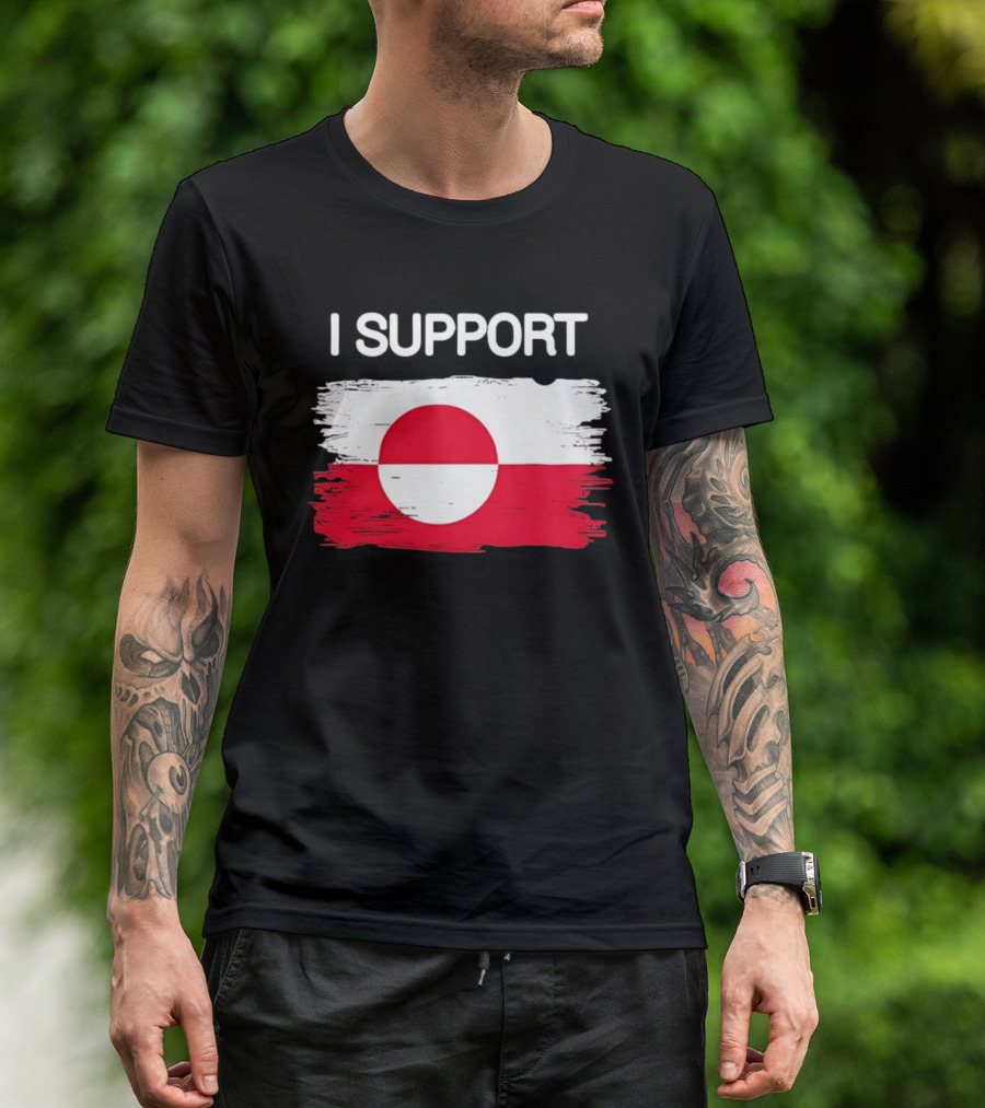 I Support Greenland Flag Design Make Amireca Go Away T-Shirt