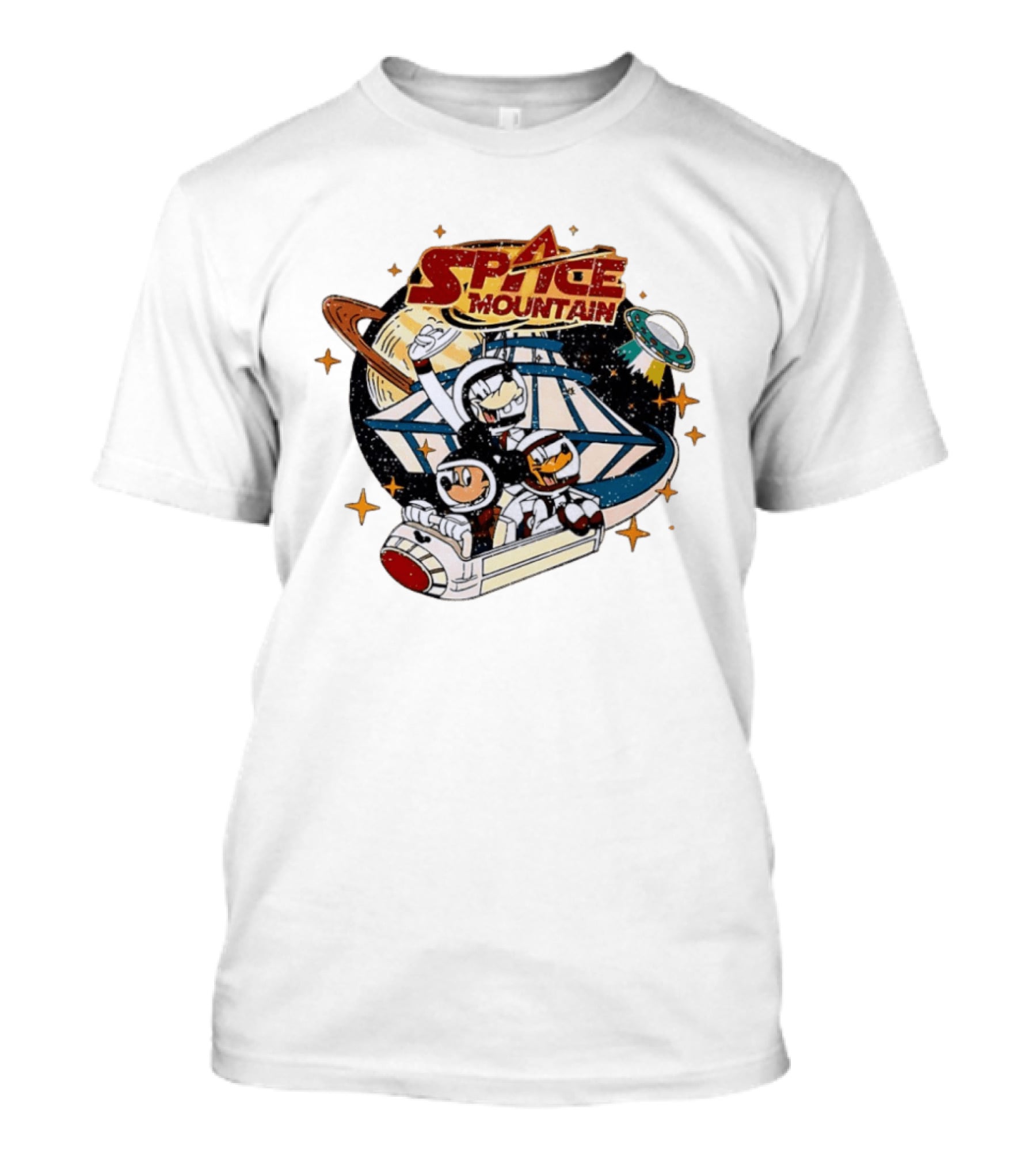 Space Mountain Magic Kingdom Mouse And Friends Retro Galactic Adventure T-Shirt