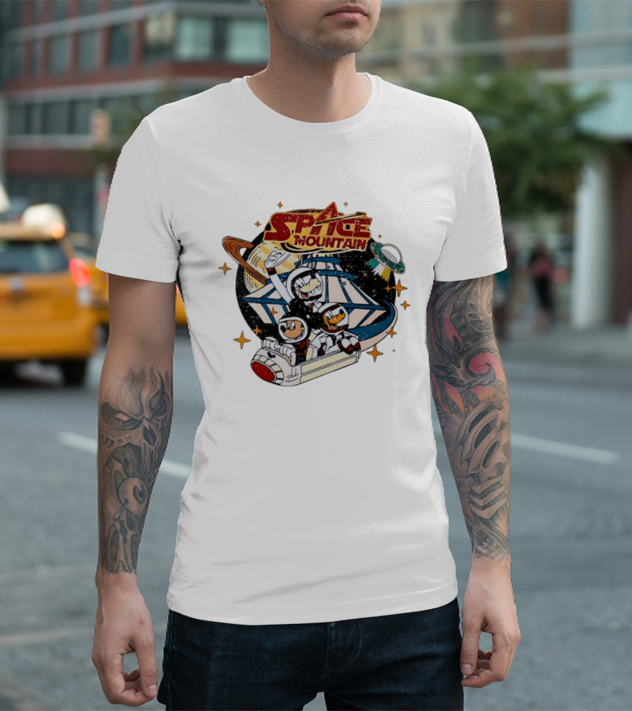 Space Mountain Magic Kingdom Mouse And Friends Retro Galactic Adventure T-Shirt