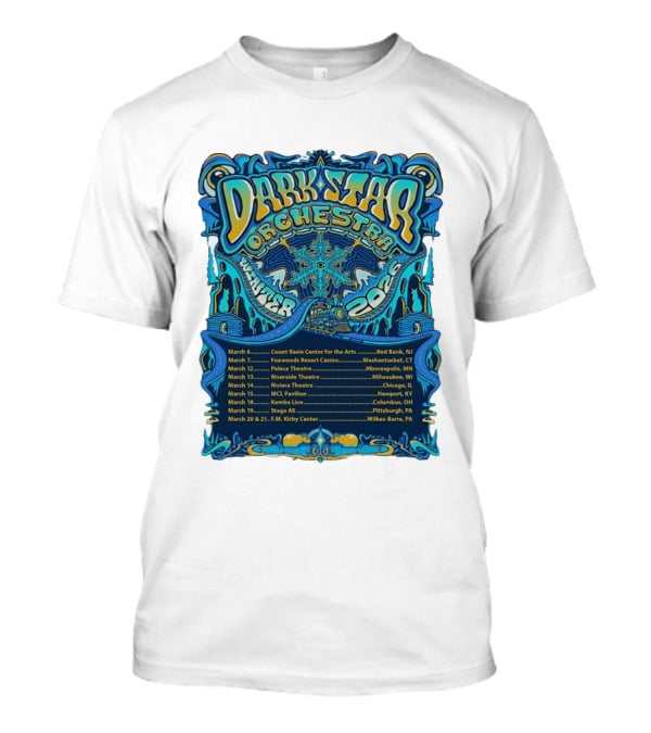 Dark Star Orchestra Winter Tour 2026 Concert Dates And Locations T-Shirt