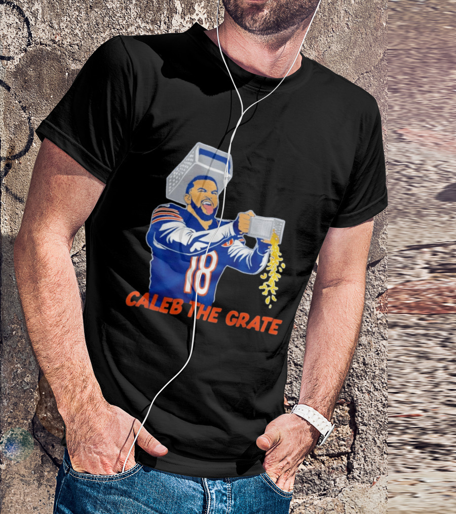 Caleb Williams Cheese Grater Caleb The Grate Chicago Football 18 T-Shirt