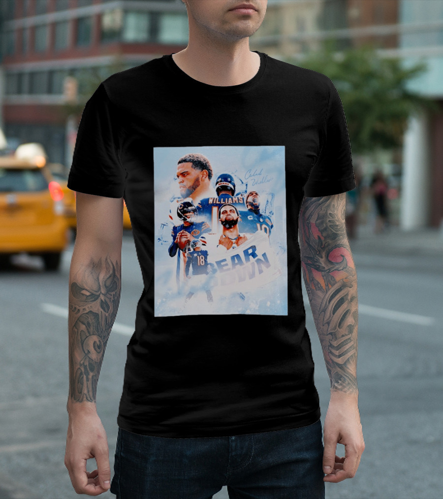 Caleb Williams Bear Down Chicago Quarterback Leadership T-Shirt