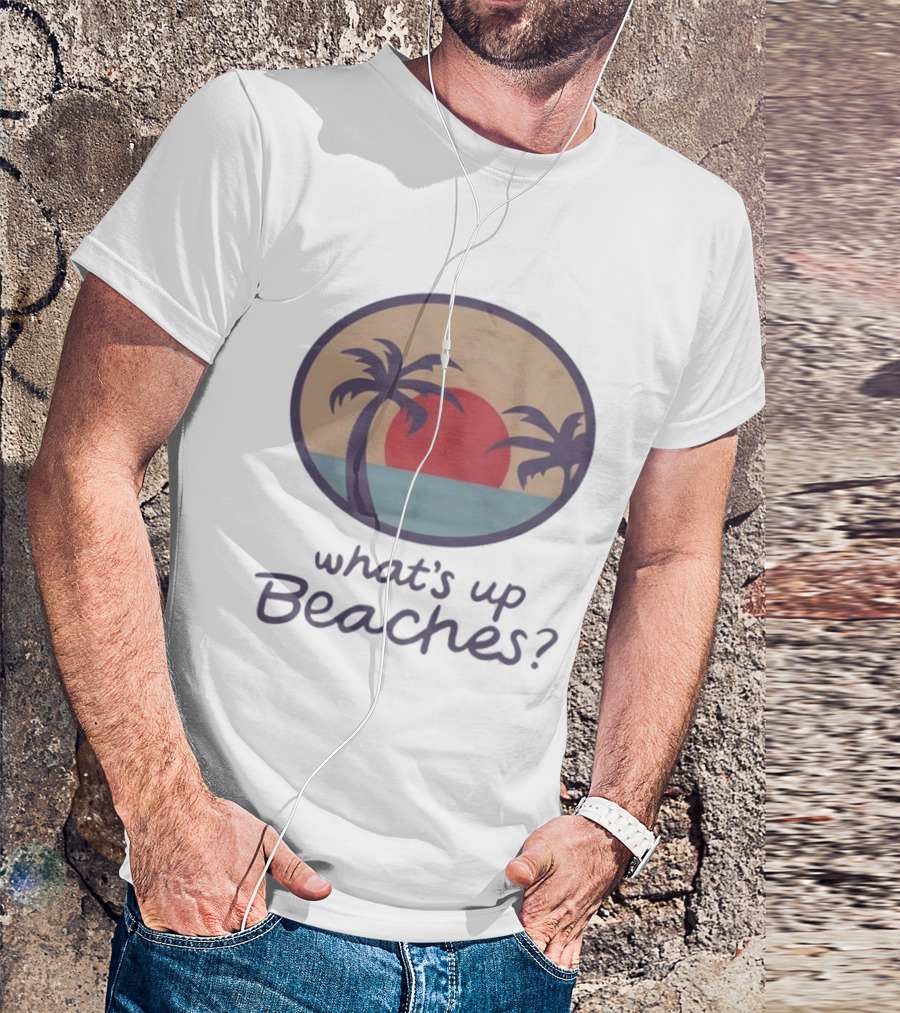 Brooklyn Nine Nine What's Up Beaches Red Sunset Palm Trees T-Shirt