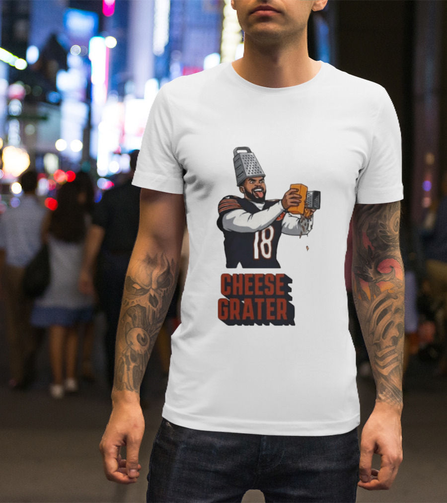 Caleb Williams Cheese Grater Chicago Football Humor T-Shirt