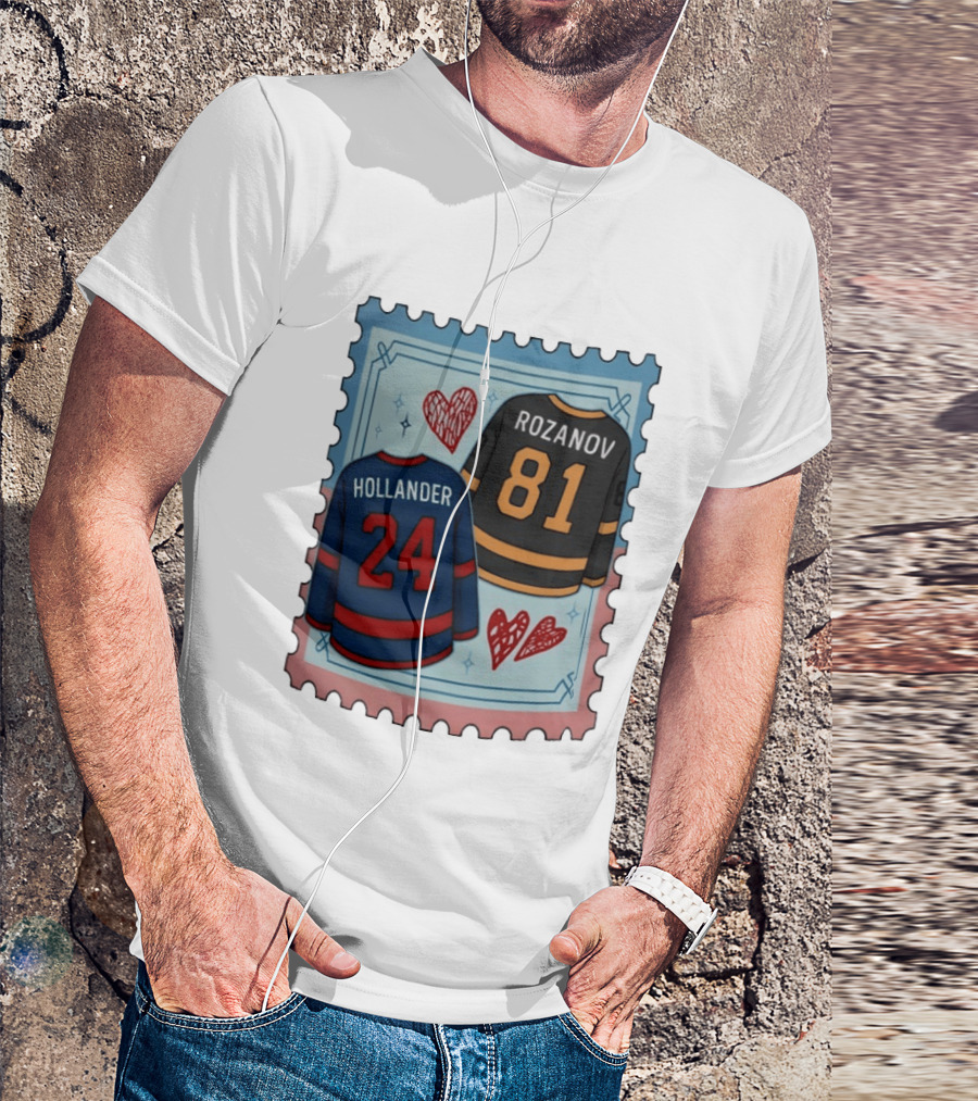 Hollander Rozanov 24 81 Hockey Romance Stamp T-Shirt
