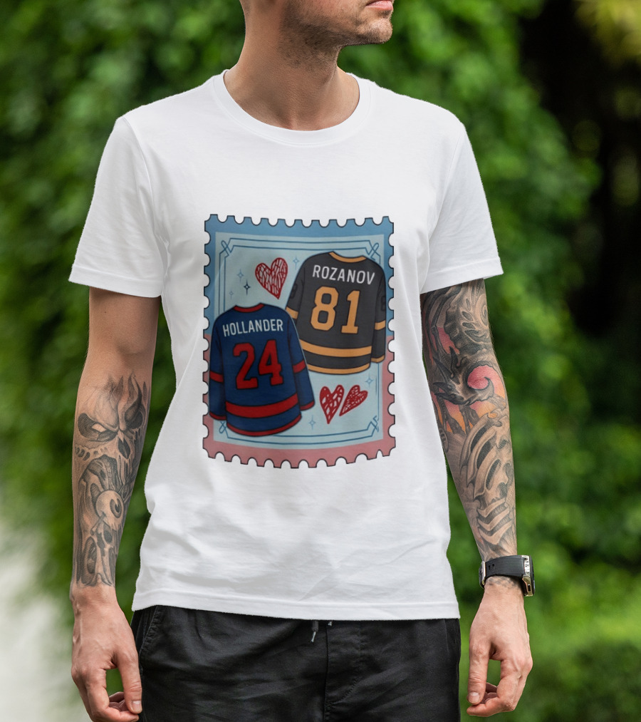 Hollander Rozanov 24 81 Hockey Romance Stamp T-Shirt