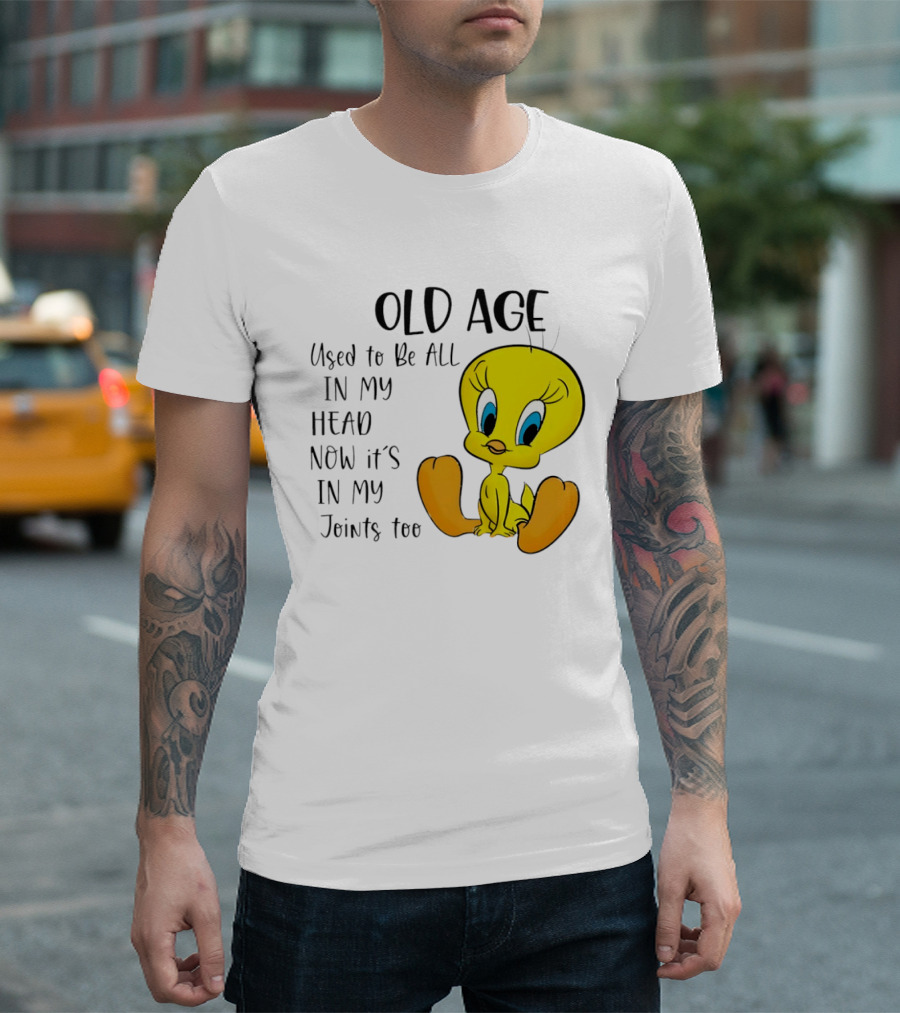 Old Age Tweety Used To Be All In My Head Now It's In My Joints Too T-Shirt