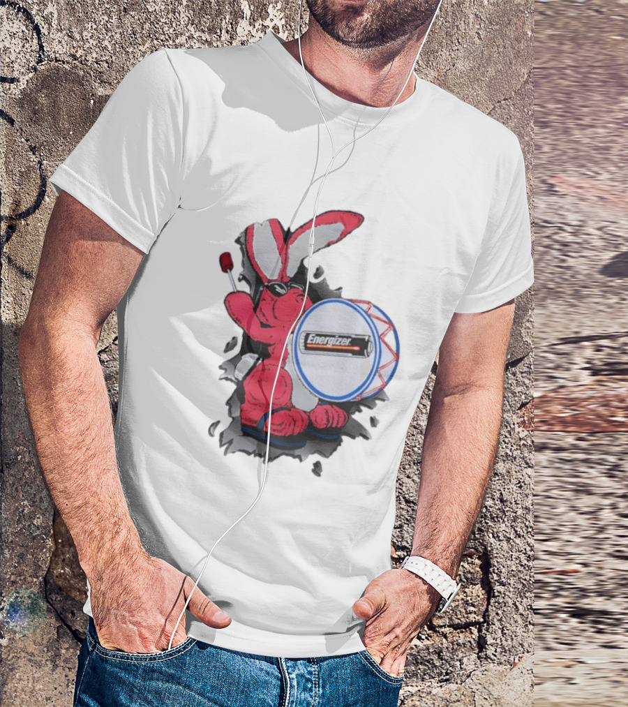 Energizer Bunny Vintage 90s Battery Drumming T-Shirt